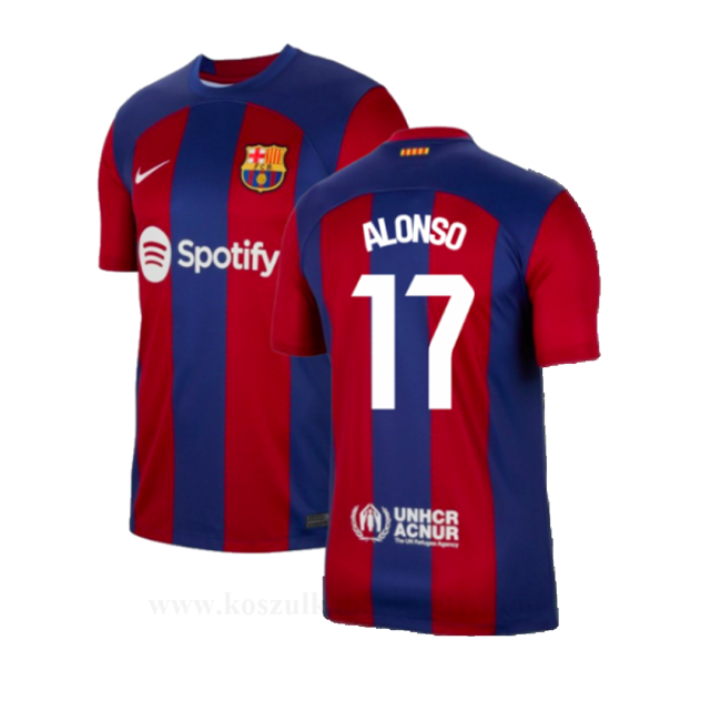 Tanie Koszulki Piłkarskie FC Barcelona 2023-24 ALONSO #17 Domowa