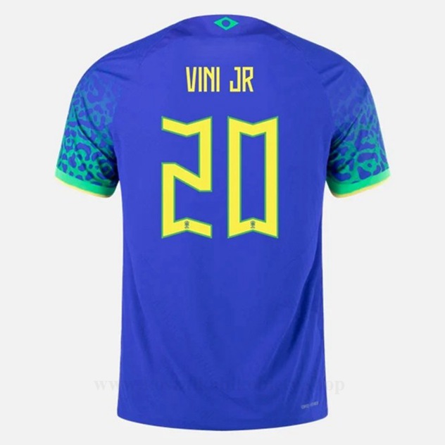 Tanie Koszulki Piłkarskie Brazylia Puchar Świata 2022 VINI JR #20 Wyjazdowa