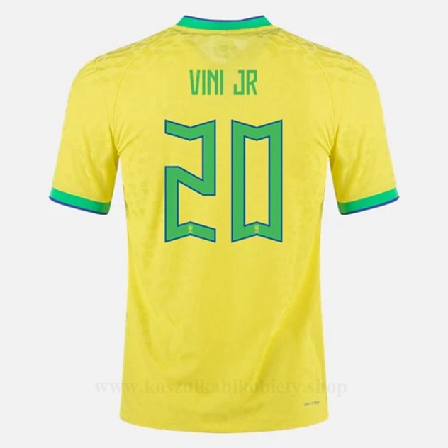 Tanie Koszulki Piłkarskie Brazylia Puchar Świata 2022 VINI JR #20 Domowa