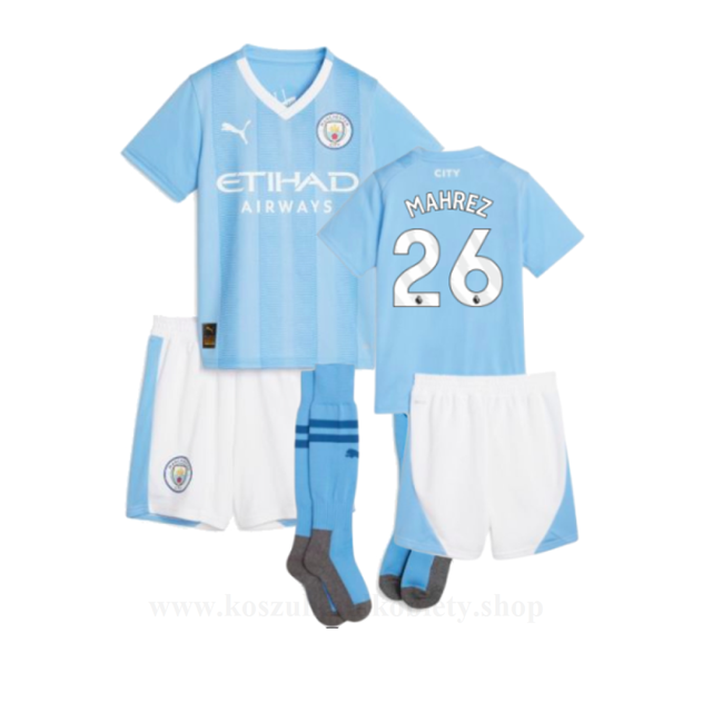 Tanie Koszulki Piłkarskie Manchester City 2023-24 MAHREZ #26 Dziecięca Domowa