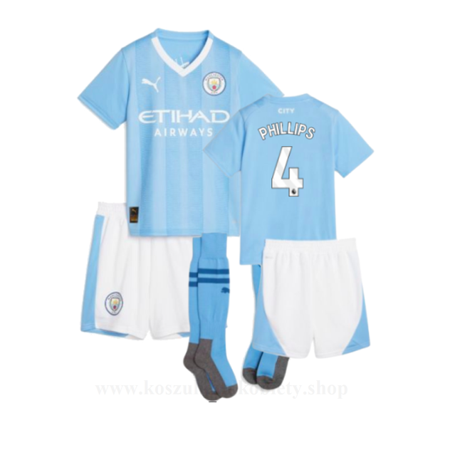 Tanie Koszulki Piłkarskie Manchester City 2023-24 PHILLIPS #4 Dziecięca Domowa