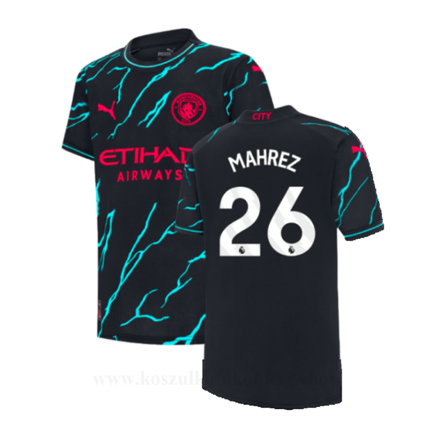 Tanie Koszulki Piłkarskie Manchester City 2023-24 MAHREZ #26 Trzeciej