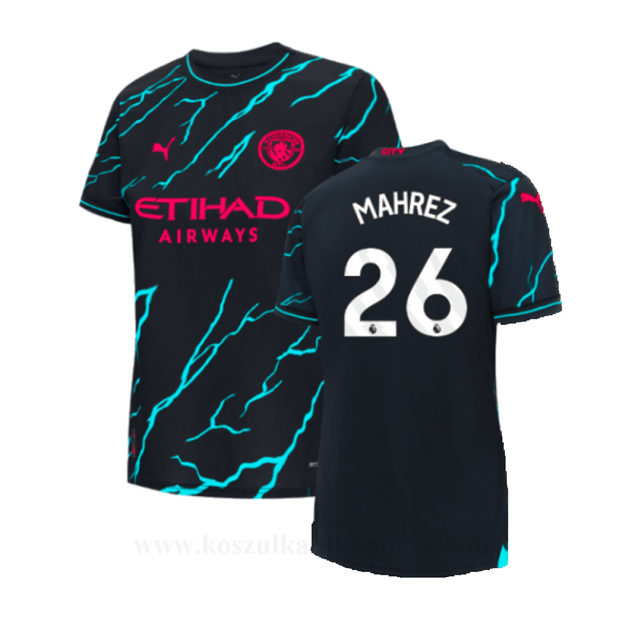 Tanie Koszulki Piłkarskie Manchester City 2023-24 MAHREZ #26 Kobiety Trzeciej