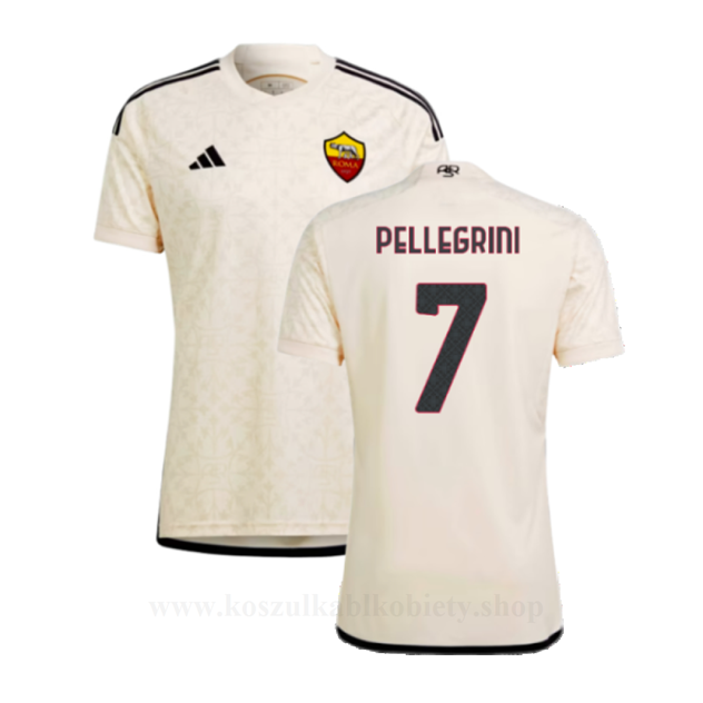 Tanie Koszulki Piłkarskie AS Roma 2023-24 PELLEGRINI #7 Wyjazdowa